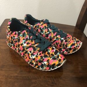 ZARA PRINTED SATIN SNEAKERS